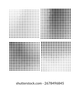 Cuadrados de semitono Conjunto de fondos de textura de semitono