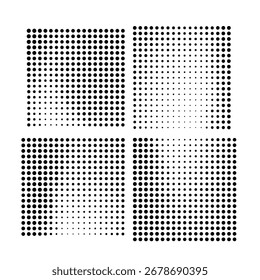 Quadrados de Meio-Tom Conjunto de planos de fundo de textura de meio-tom Formato de vetor