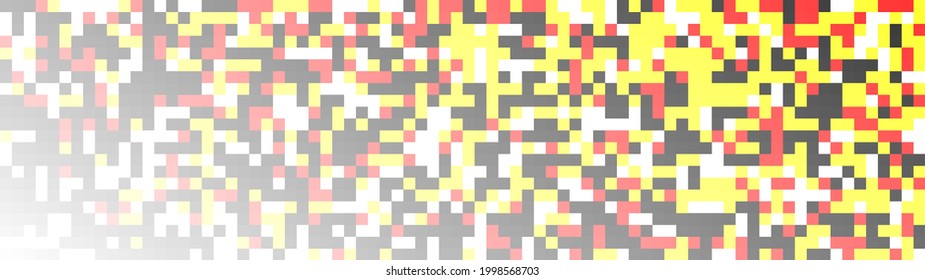 Halftone squares. Vector stylized geometric pattern and background. Falling pixels. Abstract mosaic. Vector illustration.