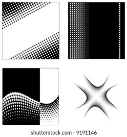 Halftone squares - Vector version
