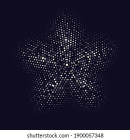 halftone star dot stock vector illustration