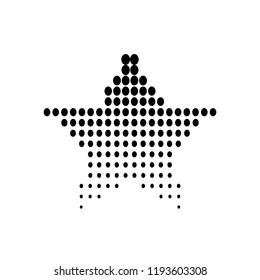 Halftone star isolated vector illustration