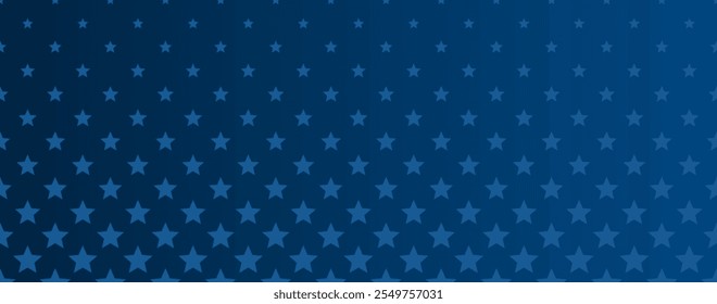 Patrón de estrella de semitono en la Plantilla de fondo degradado azul. América 4 de julio Memorial o Fondo de pantalla temático del Día de la Independencia.	
