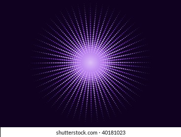 Halftone star  in purple gradients