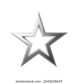 Halftone star vector illustration with dotted pattern, perfect for digital design projects, branding, and modern art. Trending in abstract, retro, and minimalist styles.