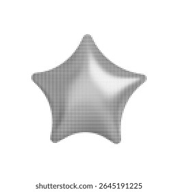 Ilustración vectorial de estrella de semitono, perfecta para temas de diseño retro y abstracto. Patrón dinámico con textura de puntos ideal para fondos, carteles y proyectos de arte digital.