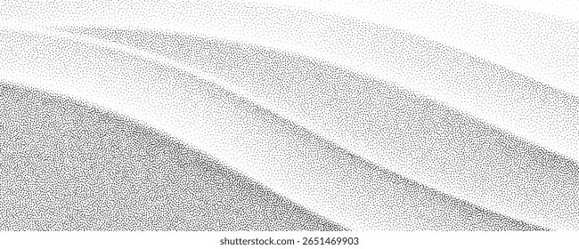 Halftone stipple mountain with brutalist retro photocopy noise, grunge punk Y2K collage style, vintage vector illustration with mound.Pointillism textured illustration.