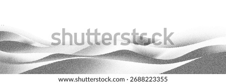 Halftone stipple mountain with brutalist retro photocopy noise, grunge punk Y2K collage style, vintage vector illustration with mound.Pointillism textured illustration.