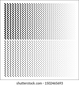Halftone stripe pattern vector set. Monochrome black and white simple geometric texture. Polka dot pattern with white background.
