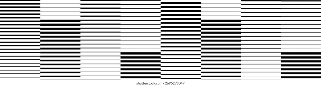 Textura de reticulado de transição de gradiente listrado de meio-tom. Fundo de linhas paralelas desbotadas repetidas para impressão, cartaz, vetor de capa