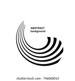 Halftone stripes background. Black and white geometric pattern. Vector abstract circle background.