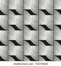 Halftone stripes texture.Vector abstract background.Creative geometric pattern.White and black