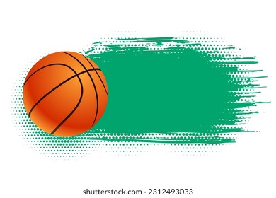 halftone style basketball background for indoor sports vector