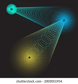 Halftone style with neon color. You can use it as wall-decoration
