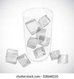 Halftone style. Vintage Hand drawn Vector Illustration.