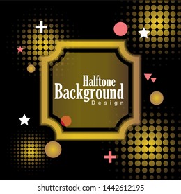 Halftone Style Yellow Gradient Background