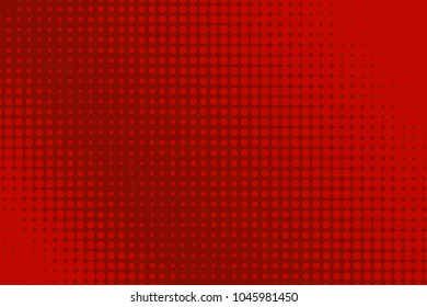 Halftone summer red banner. Abstract comic, cartoon background with dots, circle, sale flyer, retro card, tech background, techno template. Vector illustration