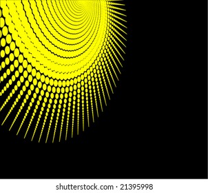 halftone sun design