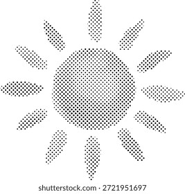 Elemento de Diseño gráfico solar de semitono