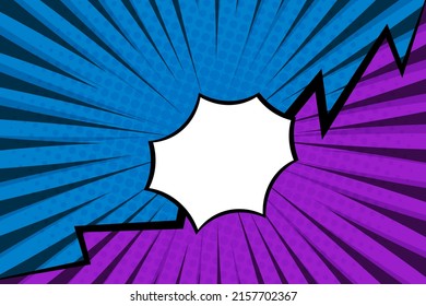 Diseño cómico de fondo de explosión de sol de semitono