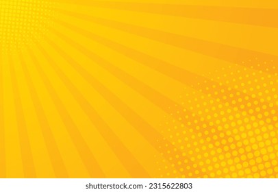 halftone sunburst effect gradient yellow color background.