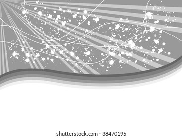 Halftone sunshine in blots. Vector illustration