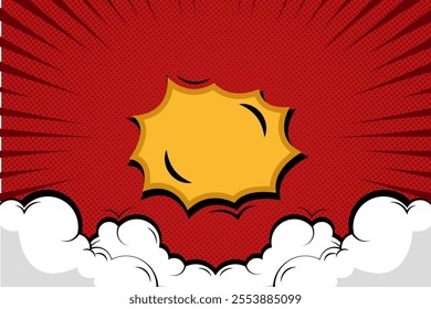 halftone template manga red background comic cartoon