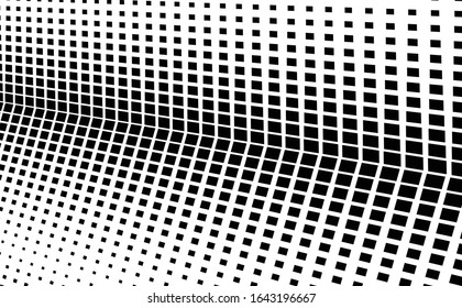 Halftone texture abstract black and white. Monochrome vintage background.Squares technology pattern.Design element for prints, web pages, template