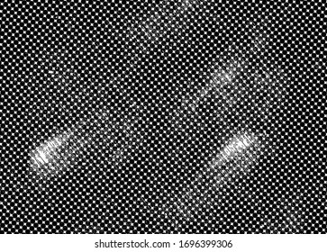 Halftone Textur abstrakt schwarz-weiß. Monochrom-Vintage-Hintergrund.Quadrate Technologiemuster.Design-Element für Drucke, Webseiten, Vorlage