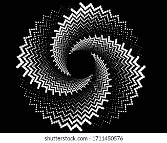 Textura de semitonos abstracta en blanco y negro. Fondo monocromo vintage.Escuadra patrón tecnológico.Elemento de diseño para impresiones, páginas web, zag zig