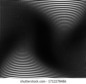 Textura de semitonos abstracta en blanco y negro. Fondo monocromo vintage.Patrón de tecnología de cuadrados.Elemento de diseño para impresiones, páginas web, plantilla