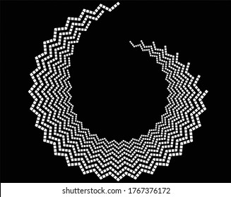 Textura de semitono abstracta en blanco y negro. Fondo vintage monocromo.Patrón de tecnología de cuadrados.Elemento de diseño para impresiones, páginas web, plantilla