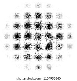 Halftone texture. Abstract blur of black dots on a white background