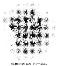 Halftone texture. Abstract blur of black dots on a white background
