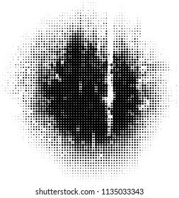 Halftone texture. Abstract blur of black dots on a white background