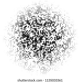 Halftone texture. Abstract blur of black dots on a white background