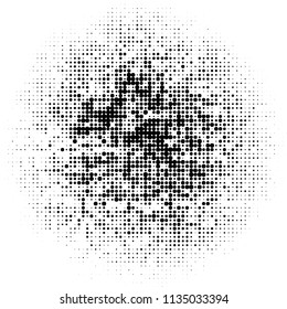 Halftone texture. Abstract blur of black dots on a white background