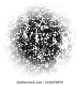 Halftone texture. Abstract blur of black dots on a white background