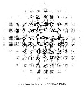 Halftone texture. Abstract blur of black dots on a white background