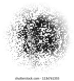 Halftone texture. Abstract blur of black dots on a white background