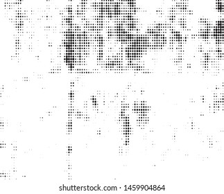Halftone texture abstract wave of dots. Vector monochrome black and white background for business cards, labels. 