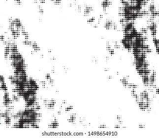 Halftone texture abstract wave of dots. Vector monochrome black and white background for business cards, labels. 