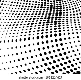 Half-tone texture of black dots on a white background. Abstract chaotic monochrome texture
