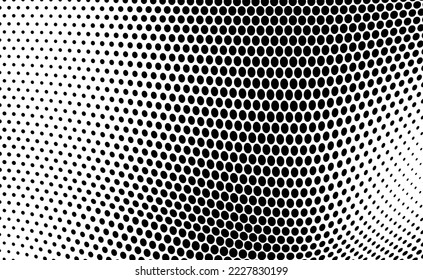 Halftone texture of black dots on a white background