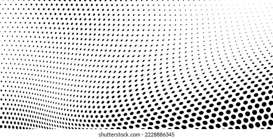 Halftone texture of black dots on a white background