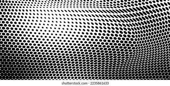 Halftone texture of black dots on a white background