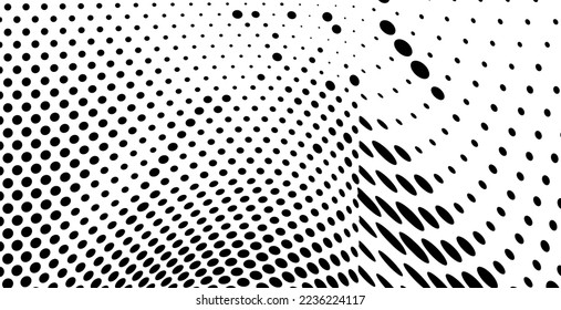 Halftone texture of black dots on a white background