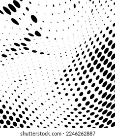 Halftone texture of black dots on a white background