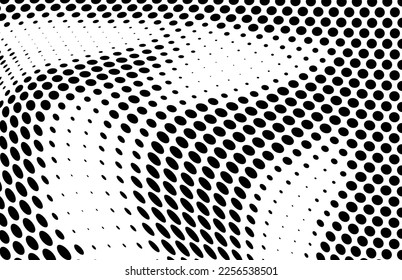 Halftone texture of black dots on a white background