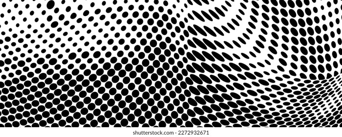 Textura de semitono de puntos negros sobre un fondo blanco